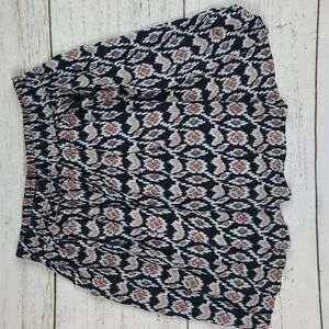 Brandy Melville Patterned Elastic Waist One Size Mini Skirt